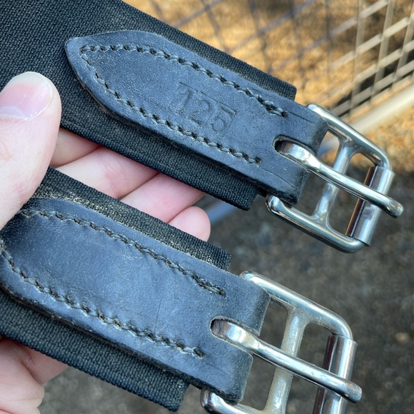 48” Leather Stubben Overlay Girth - Picture 2 of 4